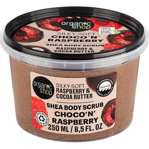 Organic Shop Скраб за тяло Choco'n'Raspberry, Raspberry & Cocoa, 250 ml - baby