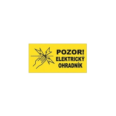 Tabuľka výstražná na elektrický ohradník, obojstranná