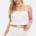 I Saw It First Ruched Front Strappy Tie Top - White