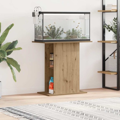 vidaXL Стойка за аквариум, дъб, 36x75x72, 5 см, инженерно дърво (857291)