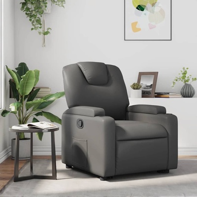 vidaXL 372468 polohovací šedé umělá kůže