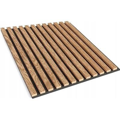 Akustický 3D panel – lamely dýha dub 60x60 cm