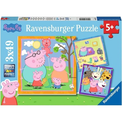 RAVENSBURGER Prasátko Peppa 3x49 dielov