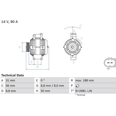 Alternátor BOSCH 0 986 047 840
