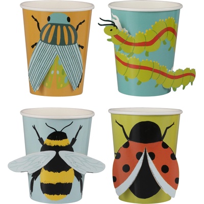 Party Deco Парти Чаши в Четири Различни Дизайна на Тема Буболечки