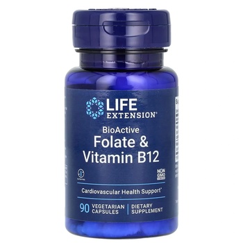 Image 1 of Life Extension BioActive Folate & Vitamin B12, 90 vcaps
