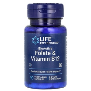 Life Extension BioActive Folate & Vitamin B12, 90 vcaps