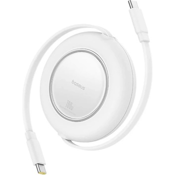 Baseus Разтягащ се USB-C към USB-C кабел - Baseus Free2Pull Retractable USB-C to USB-C Cable 100W (бял) (200 см) (P10364500213-01)
