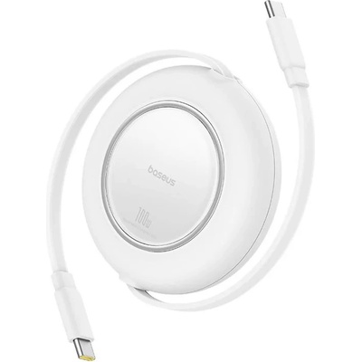 Baseus Разтягащ се USB-C към USB-C кабел - Baseus Free2Pull Retractable USB-C to USB-C Cable 100W (бял) (200 см) (P10364500213-01)