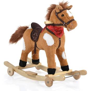 Image 1 of Moni Toys Люлка плюшена кон Thunder каки колелца (108837)