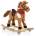 Moni Toys Люлка плюшена кон Thunder каки колелца (108837)