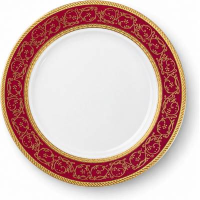 Thun 1794 Saphyr dezertný tanier s dekorom zlato-bordo porcelánový