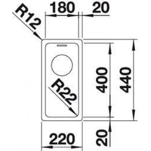 BLANCO Кухненска мивка blanco, andano 180-if (andano 180-if) Мивка за вграждане
