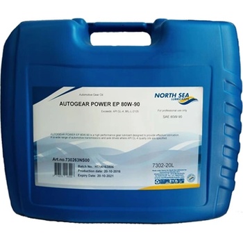 Image 1 of North Sea Lubricants Трансмисионно масло north sea north ep 80w90 gl4 20 литра