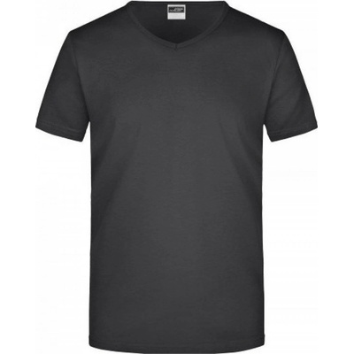 James Nicholson pánské slim-fit tričko do véčka černá – Hledejceny.cz