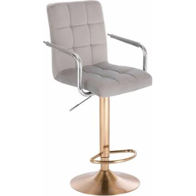 LuxuryForm Design Verona Velur na zlatom tanieri svetlo šedá