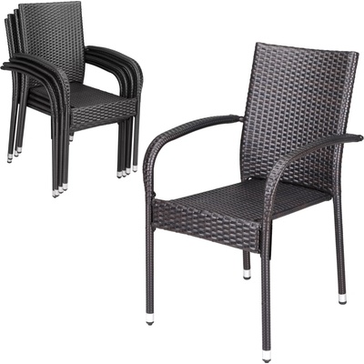 ZahradnyNabytok Ratanové stoličky Comfort 4 ks hnedá