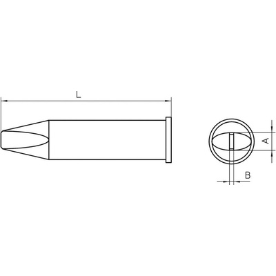 Weller XHT D pájecí hrot dlátový Velikost hrotů 5 mm Délka hrotů 48 mm Obsah 1 ks