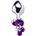 Passion labs Метално дилдо Butt Plug с топчета "POSTER HEART PURPLE" 7 см. Размер-S