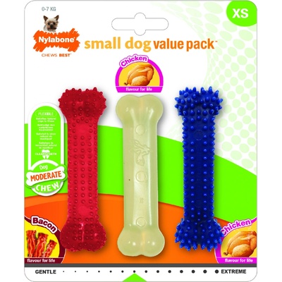 Nylabone multip. baleni pro male psy 3 ks XS