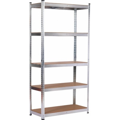 BestBerg Regál 70 x 150 x 30 cm 5 polic stříbrná hnědá BBMS-20 – Zboží Dáma