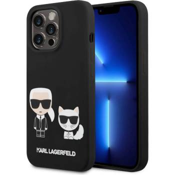 Image 1 of KARL LAGERFELD Гръб Karl Lagerfeld MagSafe Compatible Case Liquid Silicone Гръб Karl and Choupette 14 Pro Max - Черен