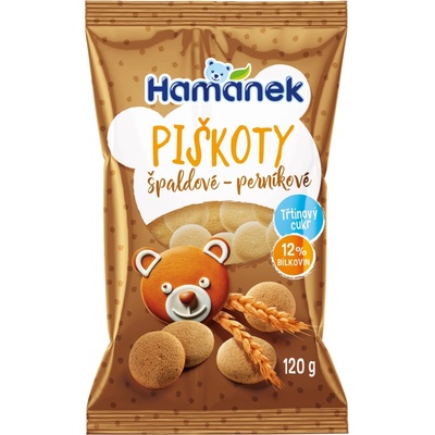 Hamánek špaldové piškóty perníkové 120 g
