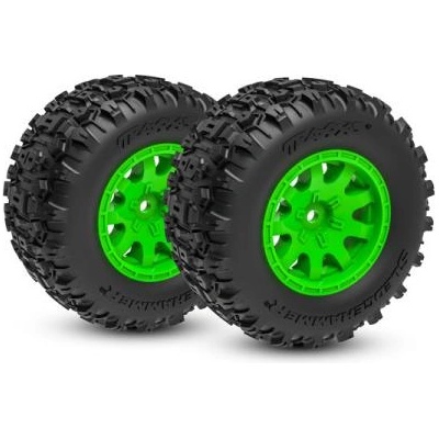 Traxxas колело 2.1/2.6", диск зелен, гума Sledgehammer (предна) (2)