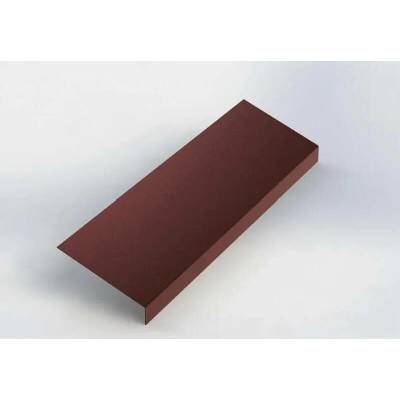 Podkladní okapnice r.š.125mm pozink lakovaný RAL 8017 hnědá čoko s folií dl.2m