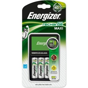 Energizer Зарядно устройство Energizer ACCU Recharge Maxi, за 4бр. батерии AA и AAA, с включени батерии 4x AA 2000mAh (8962563) Зарядно за батерии