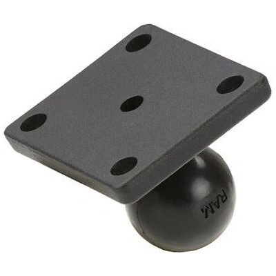 RAM Mounts obdélníkový adaptér, kovový, AMPS vzor děr, 1" čep, RAM-B-347U RAM-B-347U