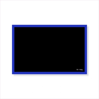 Toptabule.sk Čierna kriedová tabuľa v modrom drevenom ráme 100 x 200 cm