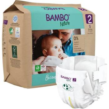 Bambo Nature Eко пелени Bambo Nature - Mini, размер 2, S, 3-6 kg, 30 броя (1000021512)