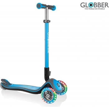 Globber Elite Deluxe Lights světle modrá