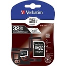 Pamäťové karty Verbatim microSDHC 32GB class 10 + adapter 44083