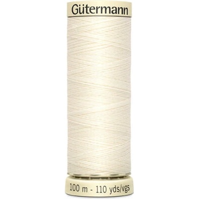 Nit PES Gütermann 100 (100m) - univerzální barva 1 - bílá