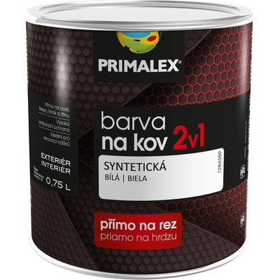 PRIMALEX 2v1 syntetická antikorózna farba na kov 2,5L Sivá