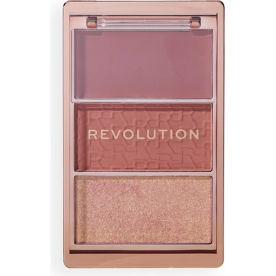Revolution Paletka líceniek Blush Icon Palette Aura Points Rose 10,5 g