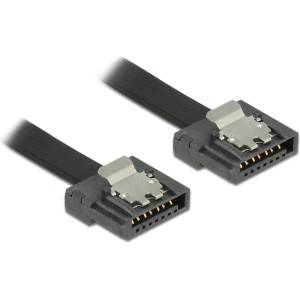 Delock Кабел Delock SATA FLEXI 6 Gb/s, 100 см, черен метал