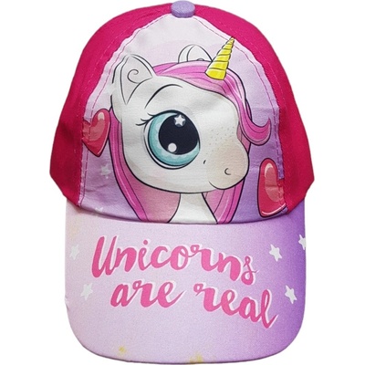 Dievčenská šiltovka Unicorn tmavoružová