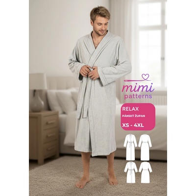 Pánský střih v el. formátu, Župan, Relax - 3XL (A0) profi tisk – Zboží Dáma