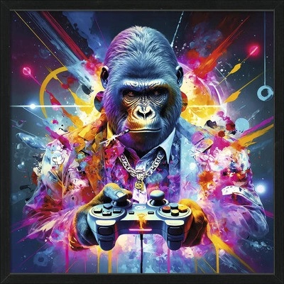 Obraz v rámu slim Scandic Gaming Gorilla 53x53cm