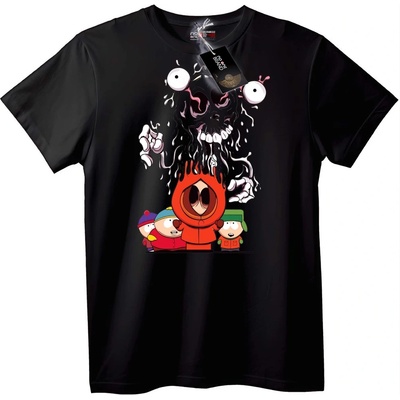 NOONEBRAND Тениска South Park Череп и огън - XXS, Black