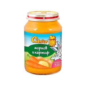 Слънчо пюре морков и картоф - 190 г - bubu