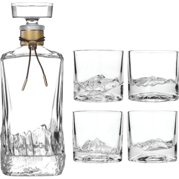 Liiton Декантер за уиски The American Peaks с чаши без столче 5 части (L61300)