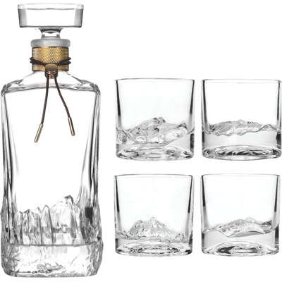 Liiton Декантер за уиски The American Peaks с чаши без столче 5 части (L61300)