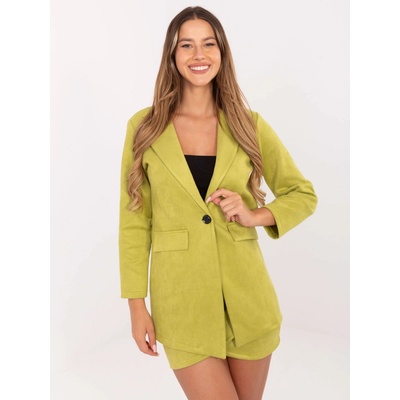 Semišové sako DHJ-MA-15286.88-LIGHT GREEN