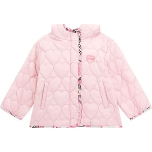 GUESS Преходно яке за бебе момиче в светло розов цвят с цип и качулка Guess