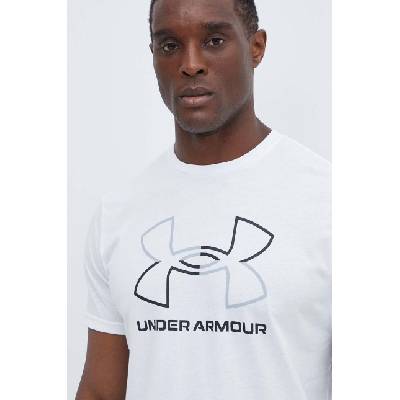 Under Armour Тениска Under Armour в бяло с десен (1382915)