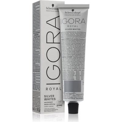 Schwarzkopf Igora Royal Absolutes SilverWhite tónující demi-permanentní barva na vlasy pro stříbrné a bílé vlasy Silver Tonal Refiner For Silver and White Hair 60 ml